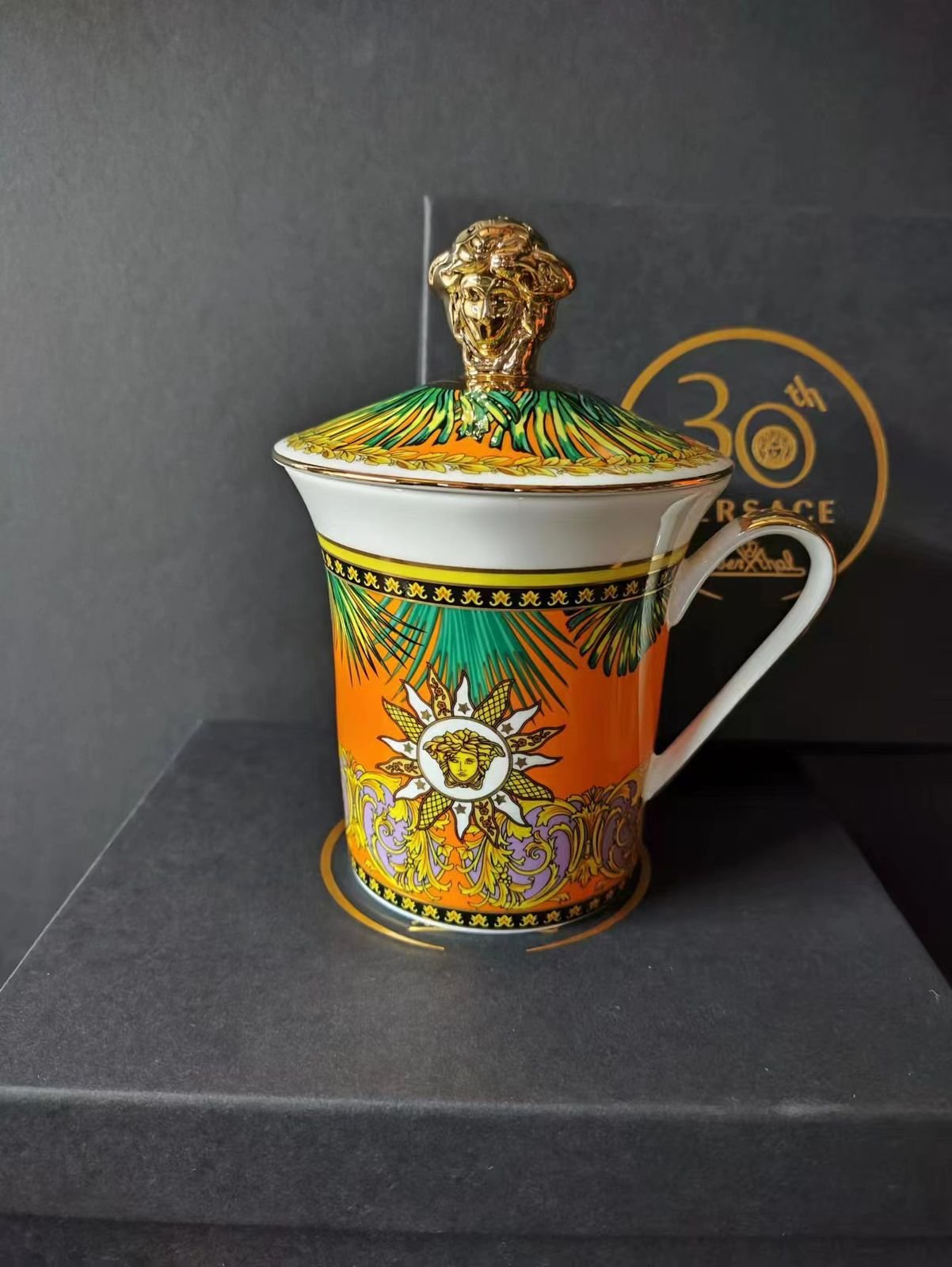 Versace mug with cap - Image 3 of 7